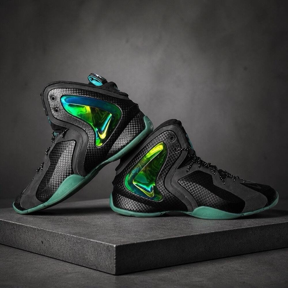 Nike Lil Penny Posite Black Hyper Jade 630999-002 Men's Size 13 No Box 2014